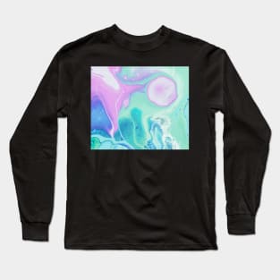 Green and Blue Marble Long Sleeve T-Shirt